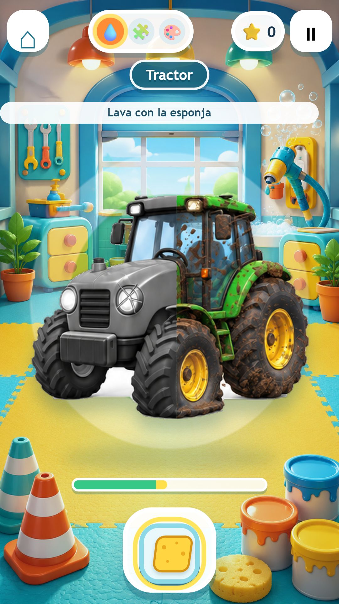 Pequeños Mecánicos — Lavado del tractor